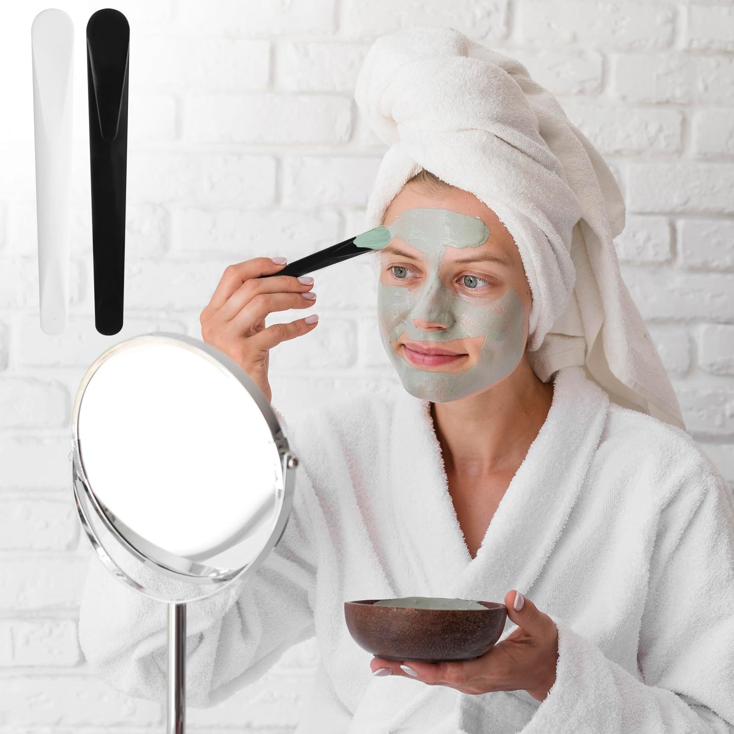 Molain 10Pcs Plastic Cosmetic Spatula Reusable Cosmetic Mask Mixing Spoon Spatulas Stick Applicator Beauty Facial Tools for Facial Skin Care DIY Mask Mixing and Sampling Tool