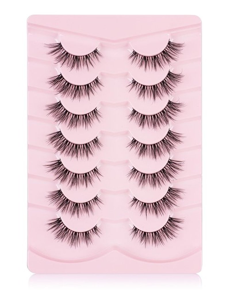Onlyall Cat Eye Lashes Natural Lashes False Eyelashes Fox Eye Lashes False Lashes 7 Pairs D5