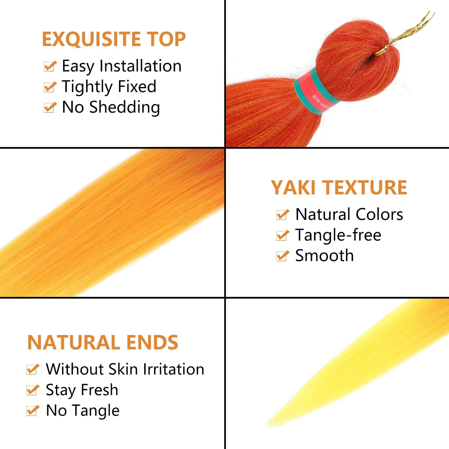 Rainbow Color Pre stretched Braiding Hair 2 Packs Pre feathered Braid Hair Extensions 30 Inches Hair Braids