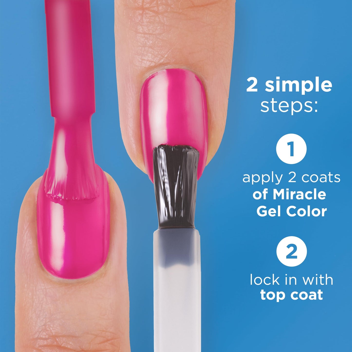 Sally Hansen Miracle Gel Supercharged Pinks Nail Polish | Salon Quality Gel-Like Formula, Two-Step System, No UV Light Needed, Long Lasting | 580 Unstop-purple | Purple Crème Nail Color