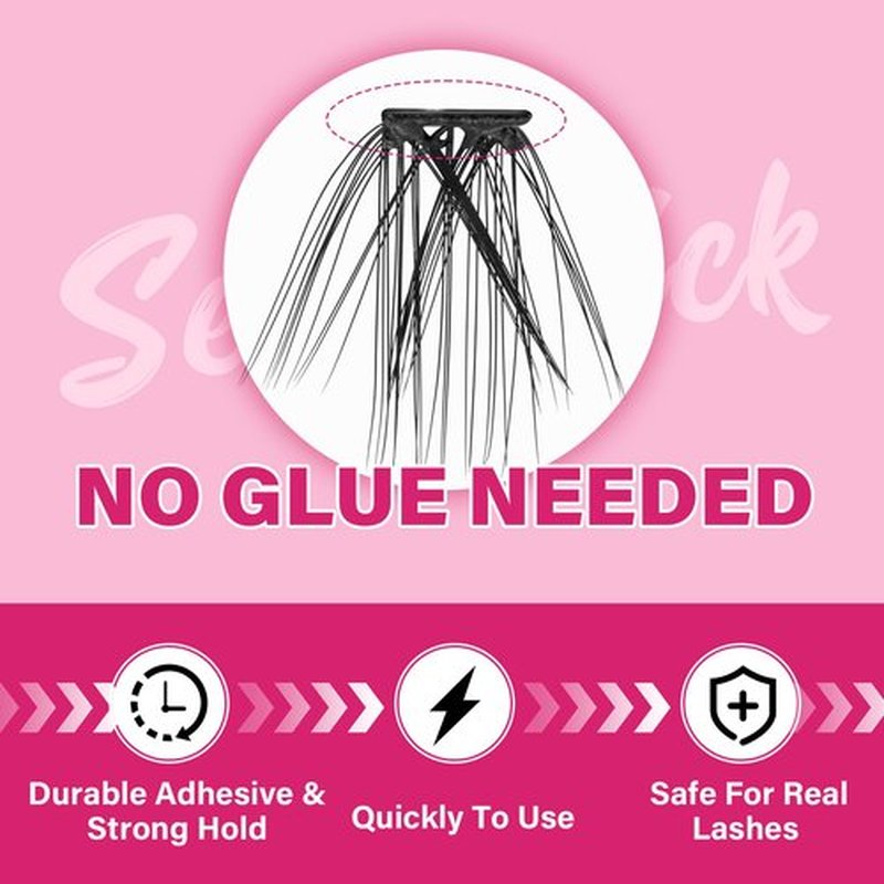 Self Adhesive Eyelashes 40Pcs Lash Clusters Self Stick Lashes Reusable Self-adhesive Lashes No Glue Cluster Lashes Easy for Use(Daisy,C-10-18mix)