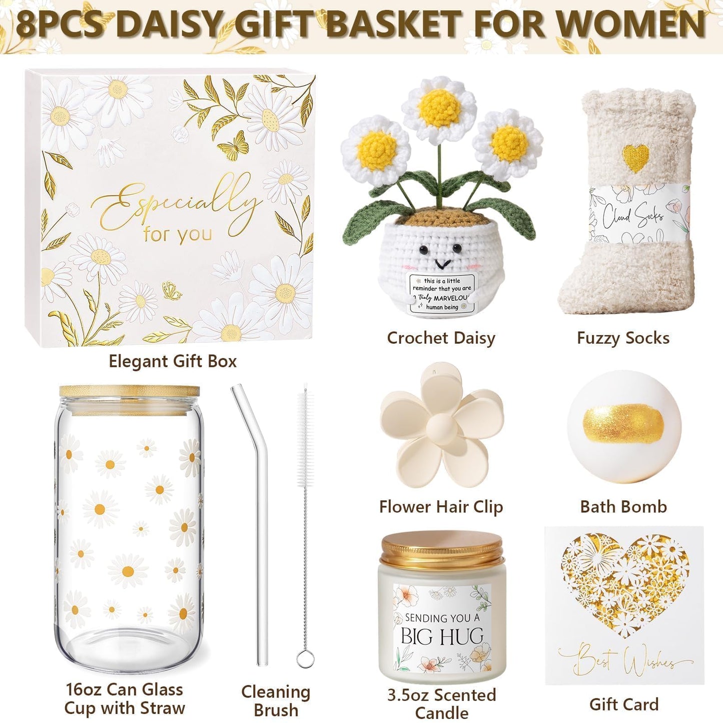 Self Care Package Get Well Soon Gifts Basket for Women Birthday Gifts Set