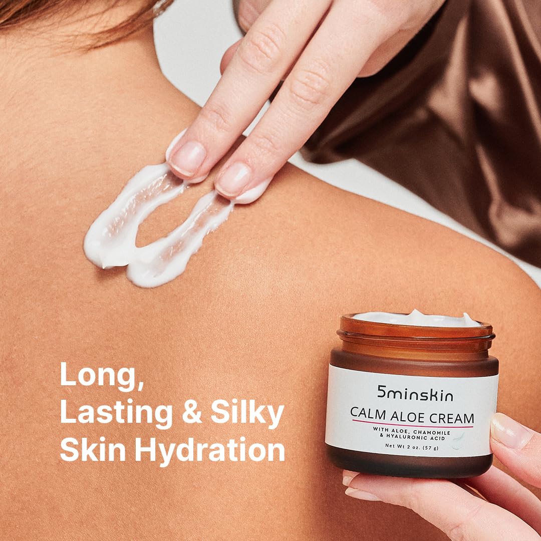 5minskin Body Moisturiser Cream with Aloe, Chamomile & Hyaluronic Acid | Body and Face Hydration for Dry Skin | Daily Moisturizing Cream