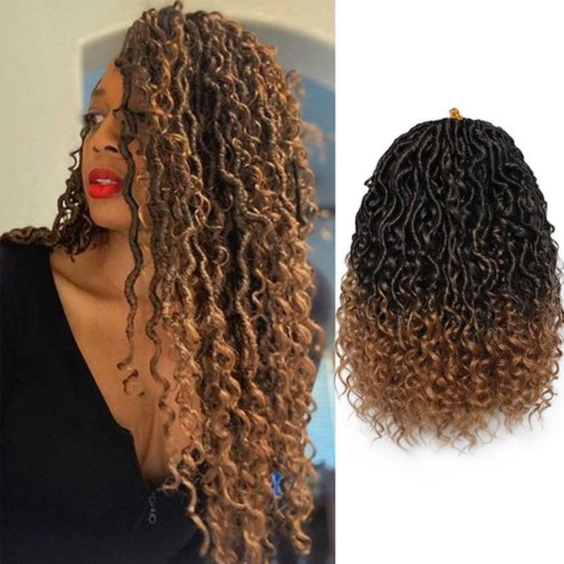 Goddess Locs Crochet Hair 12Inch 6Packs Curly Faux Locs Crochet Hair River Locs Goddess Wavy Crochet With Short Curly Hair Bohemian Hippie Locs Crochet Braids for Synthetic Hair Extension