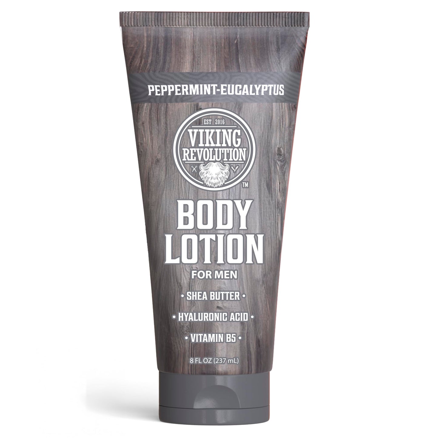 Viking Revolution Peppermint Eucalyptus Body Lotion for Men, Lotion for Dry Skin with Shea Butter, Hyaluronic Acid and Vitamin B5-8 Oz, 2 Pack