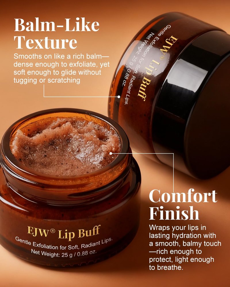 Triple-Action Lip Scrub - Brown Sugar & Coffee Exfoliator | Nourishing Coconut & Botanical Oils for Dry Lips