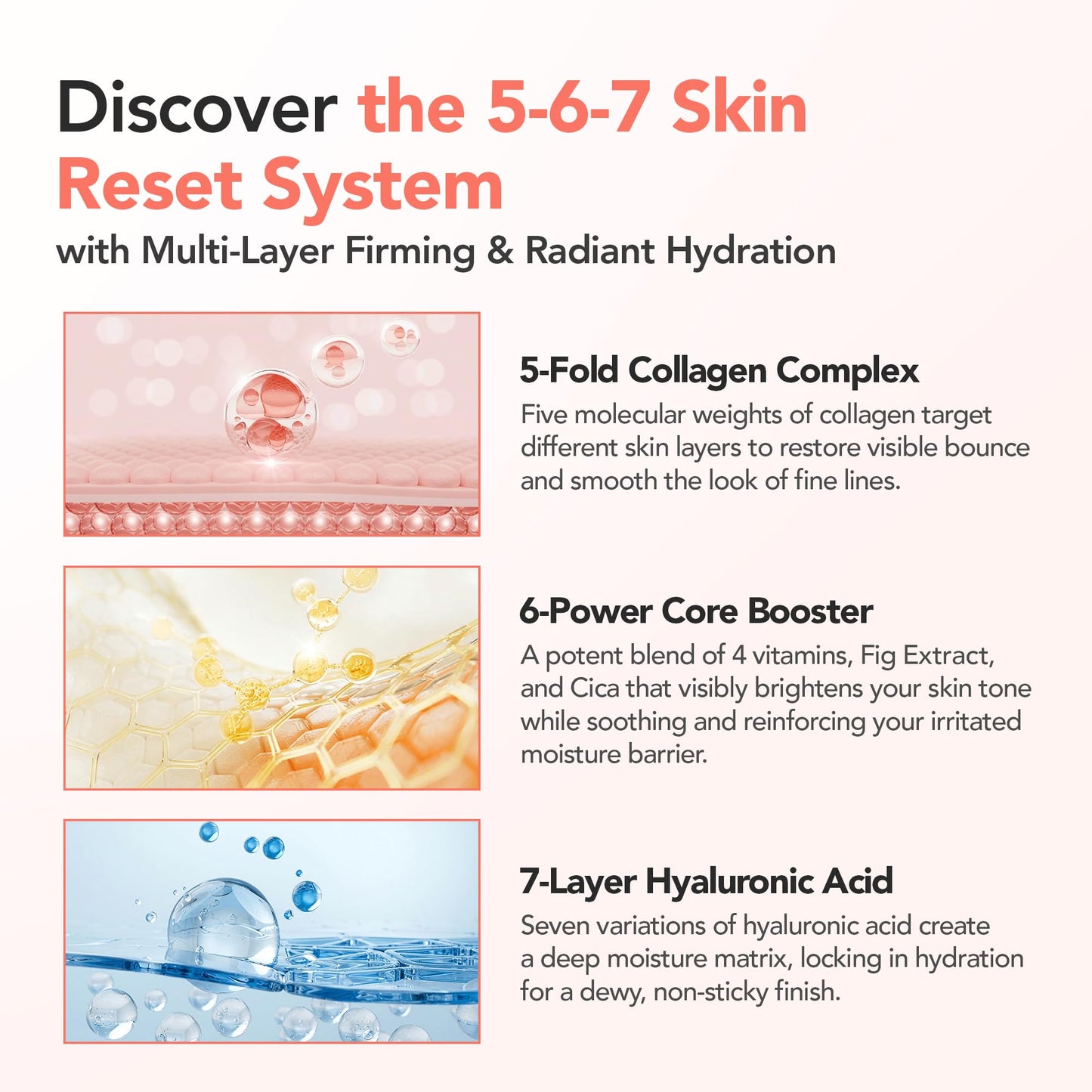 BALOOM Collagen Booster Gel - Korean Skin Care Face Serum with 5X Collagen, 7-Layer Hyaluronic Acid, Niacinamide & Cica - Hydrating Anti-Aging Moisturizer for Firming & Glass Skin Glow, 3.38 fl oz