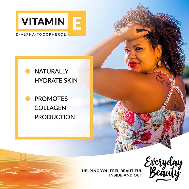 Vitamin E Oil - 100% Pure D-Alpha Tocopherol - 1 Gallon for Face, Body & Hair | Thick Amber Color, Nutty Aroma