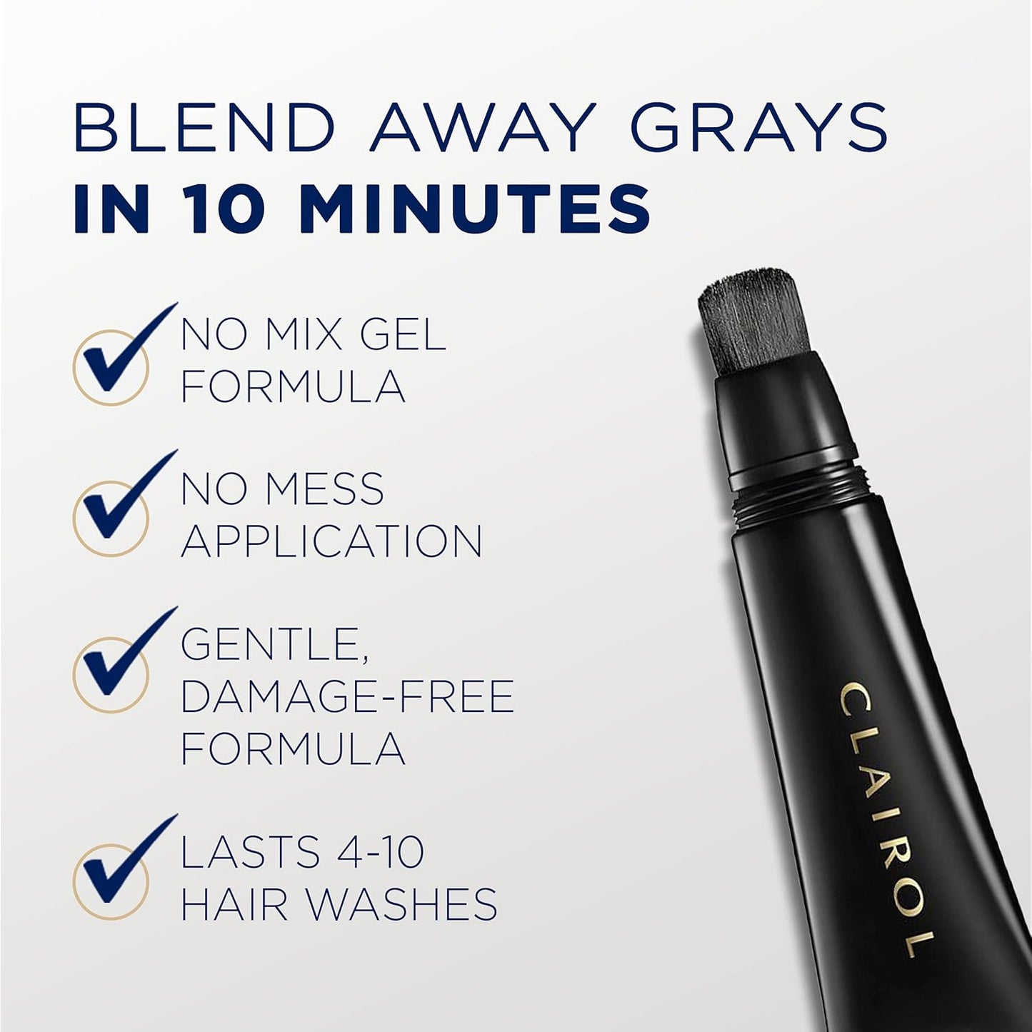 Clairol Root Touch-Up Semi-Permanent Hair Color Blending Gel, 4 Dark Brown, Pack of 2