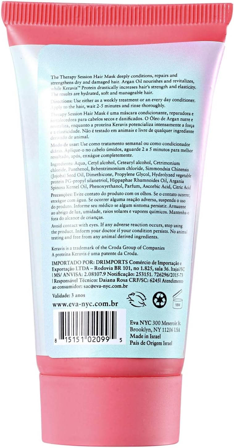 Eva NYC Therapy Session Hair Mask | Deep Conditioning Hair Mask | Made With Argan Oil and Plant Protein To Hydrate Hair | 16.9 fl oz