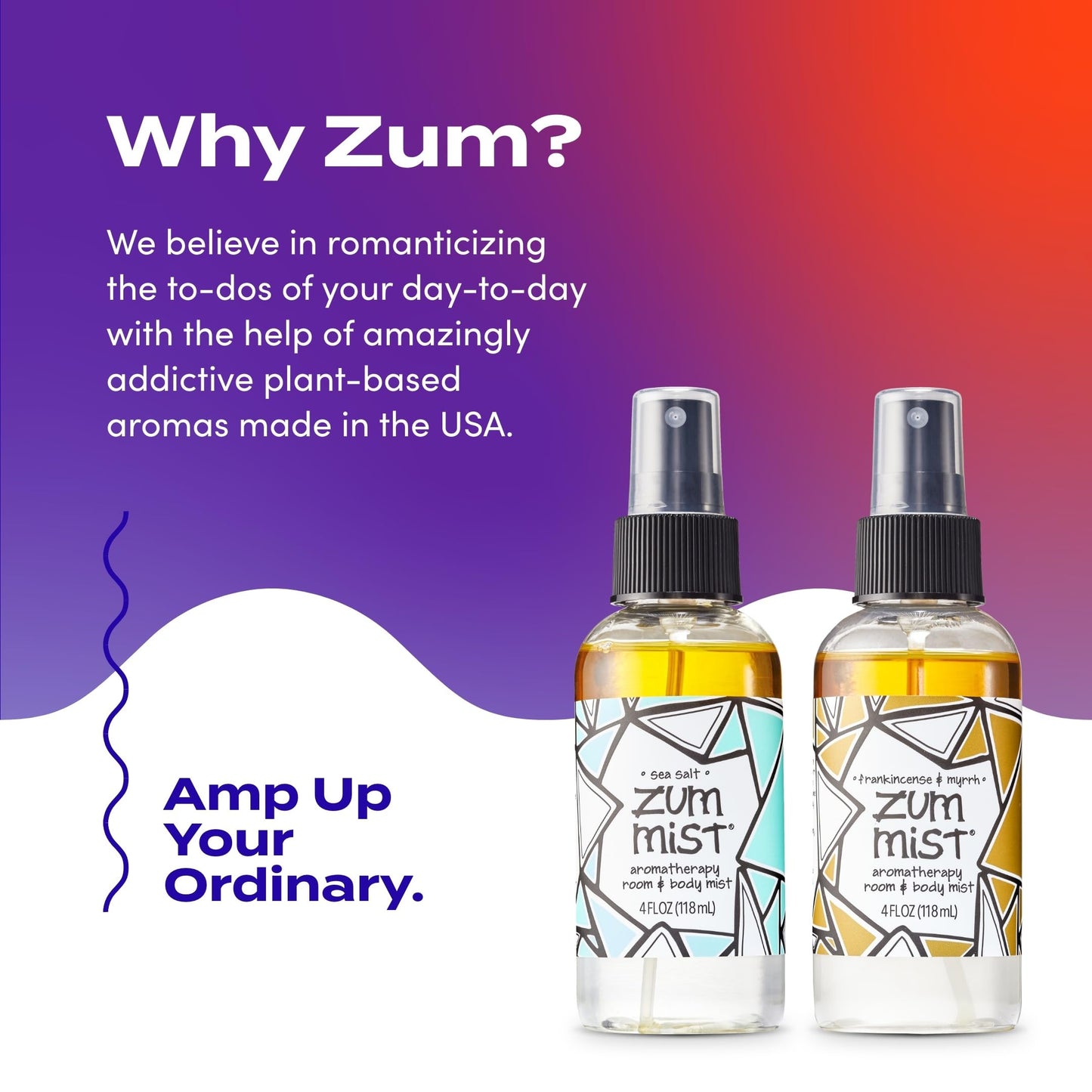 Indigo Wild Zum Mist Frankincense & Myrrh and Sea Salt Mist Body Spray 4 fl. oz. each, 2 Pack