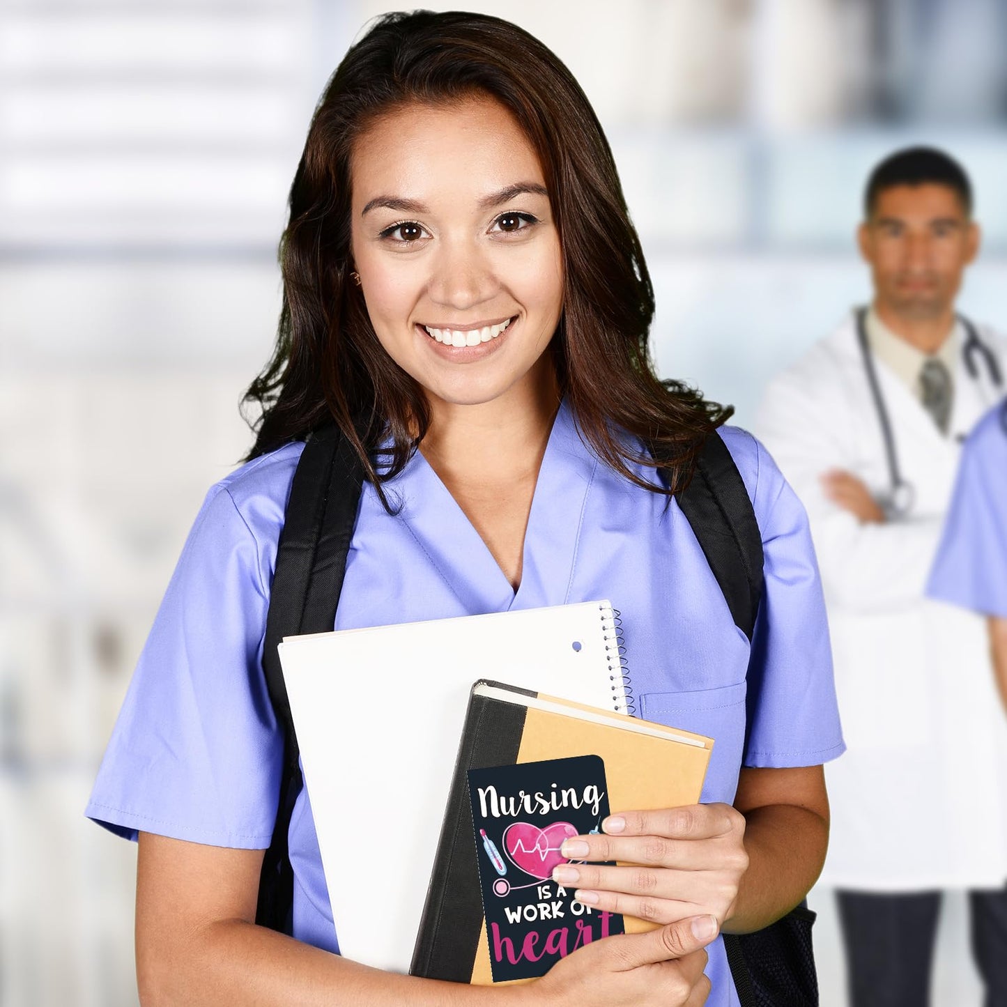 Zonon 48 Pcs Nurse Notepads Bulk Nurse Inspirational Pocket Notebooks Mini Nursing Motivational Note Pads Christmas Nurse Appreciation Gifts for Students Classroom Prizes Office Supplies