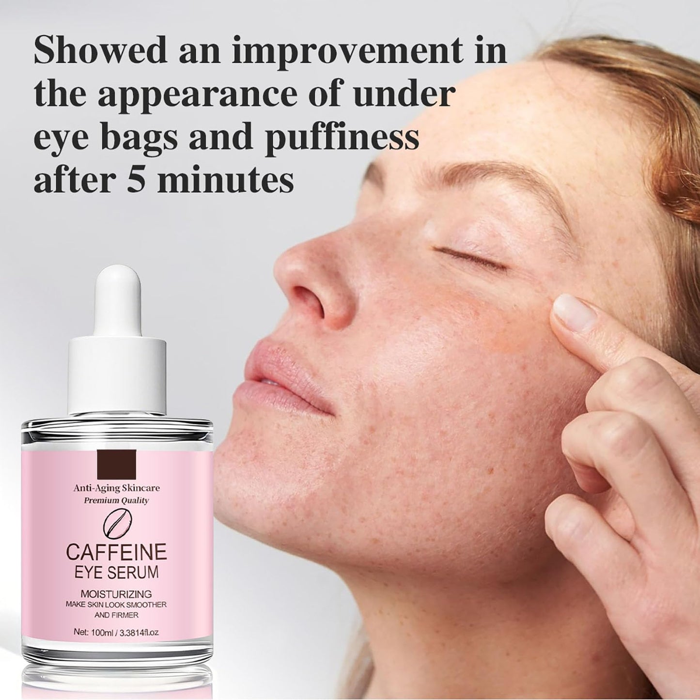 Caffeine Eye Serum with Hyaluronic, Moisturizing Eye Serum for Dark Circles Hydrating Under Eye Serum for Anti-Aging Reduce Fine Lines, Softens & Nourish Skin 100ml