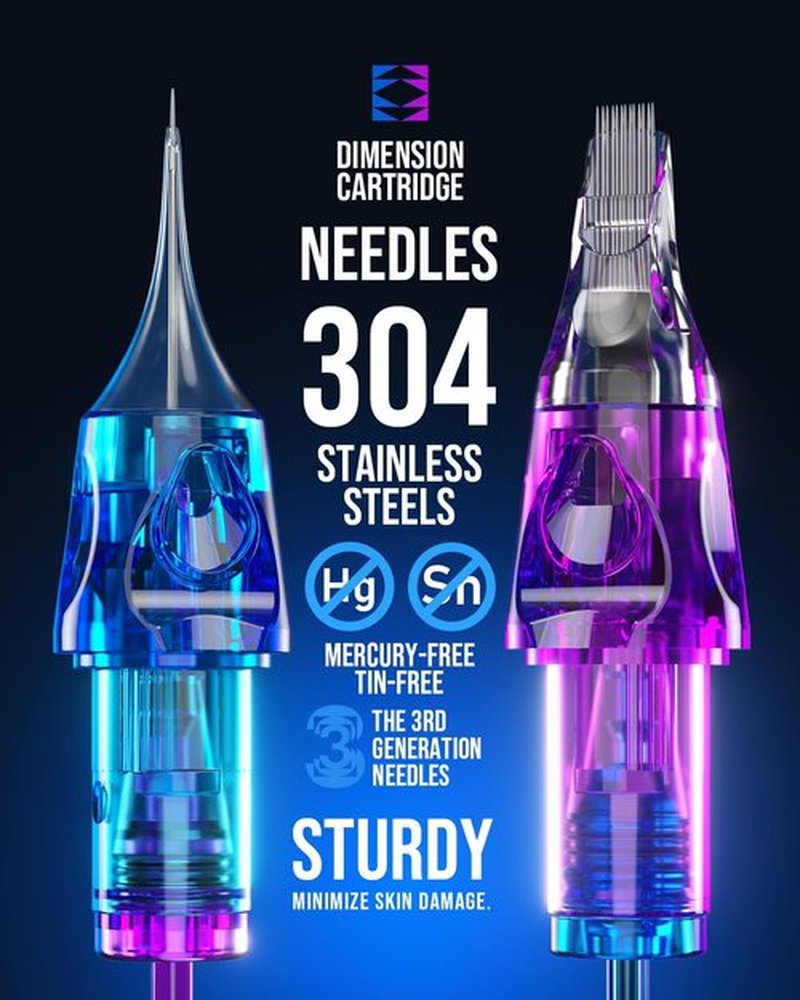 CNC Tattoo Cartridge Needles 30pcs Assorted Needle Cartridges #10 Bugpin Round Liner 3RL 5RL 7RL Round Shader 5RS 7RS 9RS Mixed for Tattooing Supplies EN04B-30KIT-D
