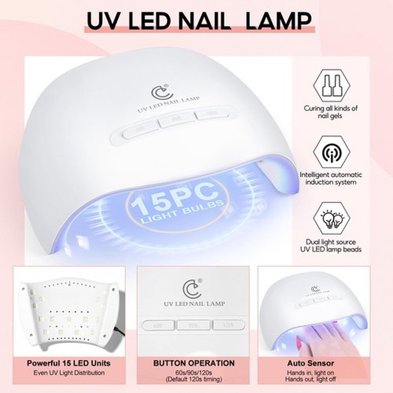 Acrylic Nail Kit for Beginners with Everything 6 Colors Acrylic Powder with Drill and Nail Lamp Builder Nail Gel 24Pcs Glitter Powder Nail Kit Acrylic Set Full Acrylic Nail Supplies DIY