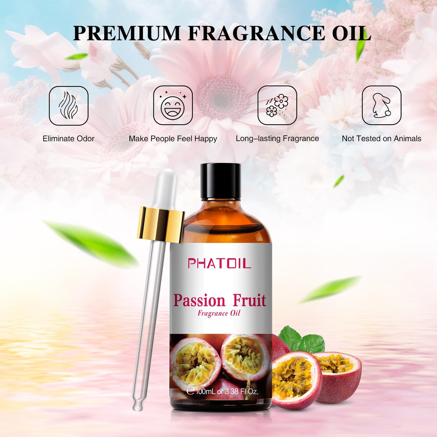 PHATOIL Passion Fruit Fragrance Oil for Diffuser Aromatherapy 3.38FL.OZ