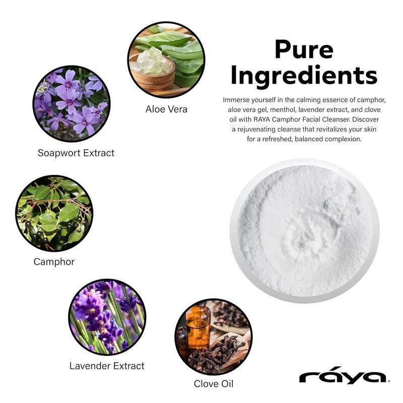 Camphor Soufflé Facial Cleanser - pH-Balanced Blemish Wash for Oily Skin | 4oz, Refreshing Formula