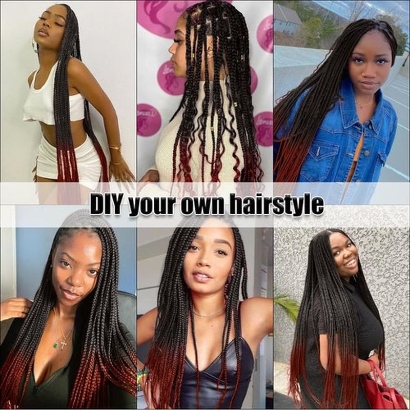 Ombre Braiding Hair Extensions 26 Inch 3 Packs Pre Stretched Braiding Hair Professional Itch Free Synthetic Hair Extensions for Braiding(26"1B/350)