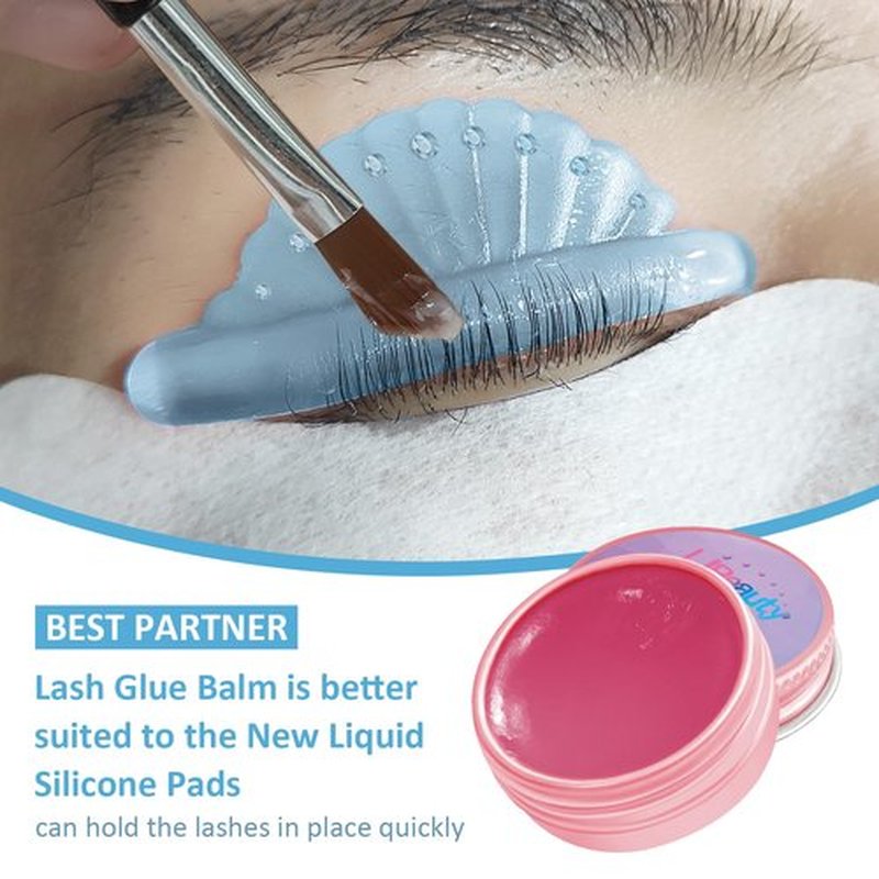Libeauty Lash Lift Shield, Super Soft Lash Lift Pads Shell Shape Lash Perm Rod Eyelash Curler Tool 16 Pcs (Blue)