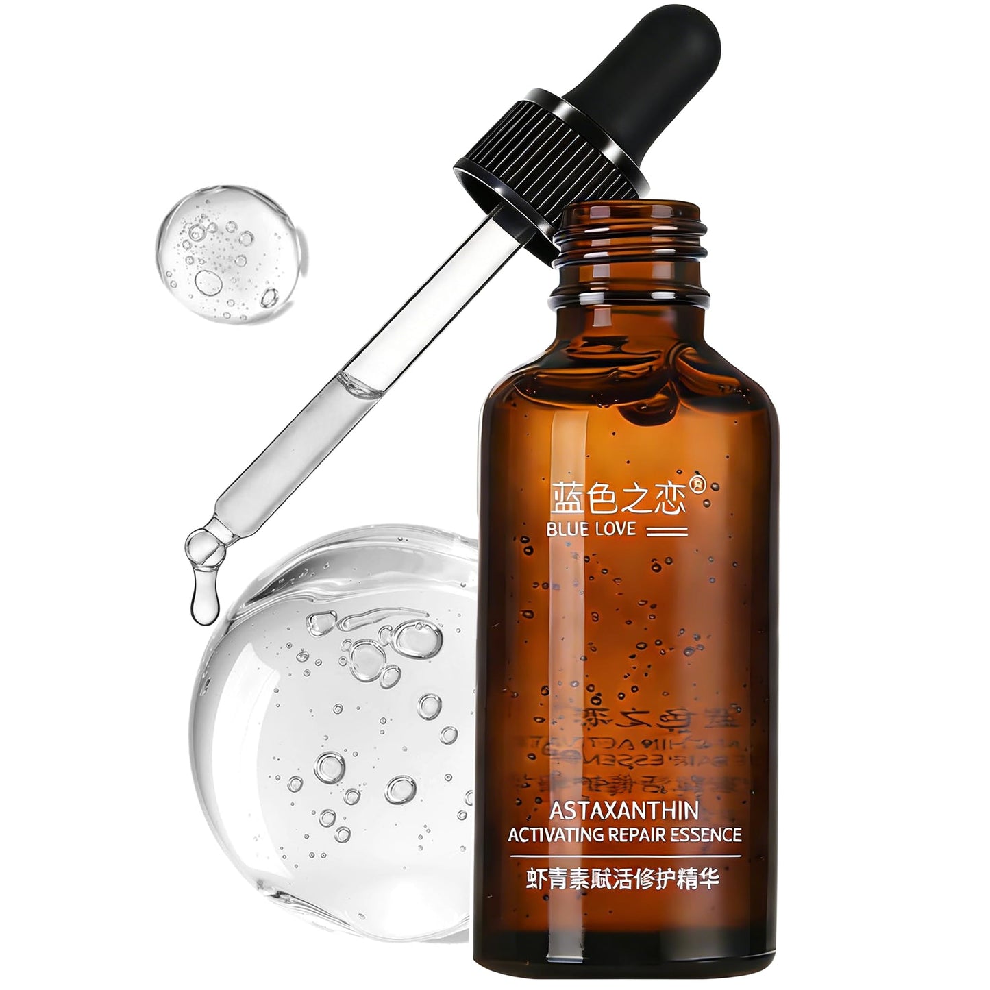 BLUE LOVE Astaxanthin Revitalizing Serum - Antioxidant Facial Treatment for Skin Renewal, Hydrating & Nourishing Essence for All Skin Types
