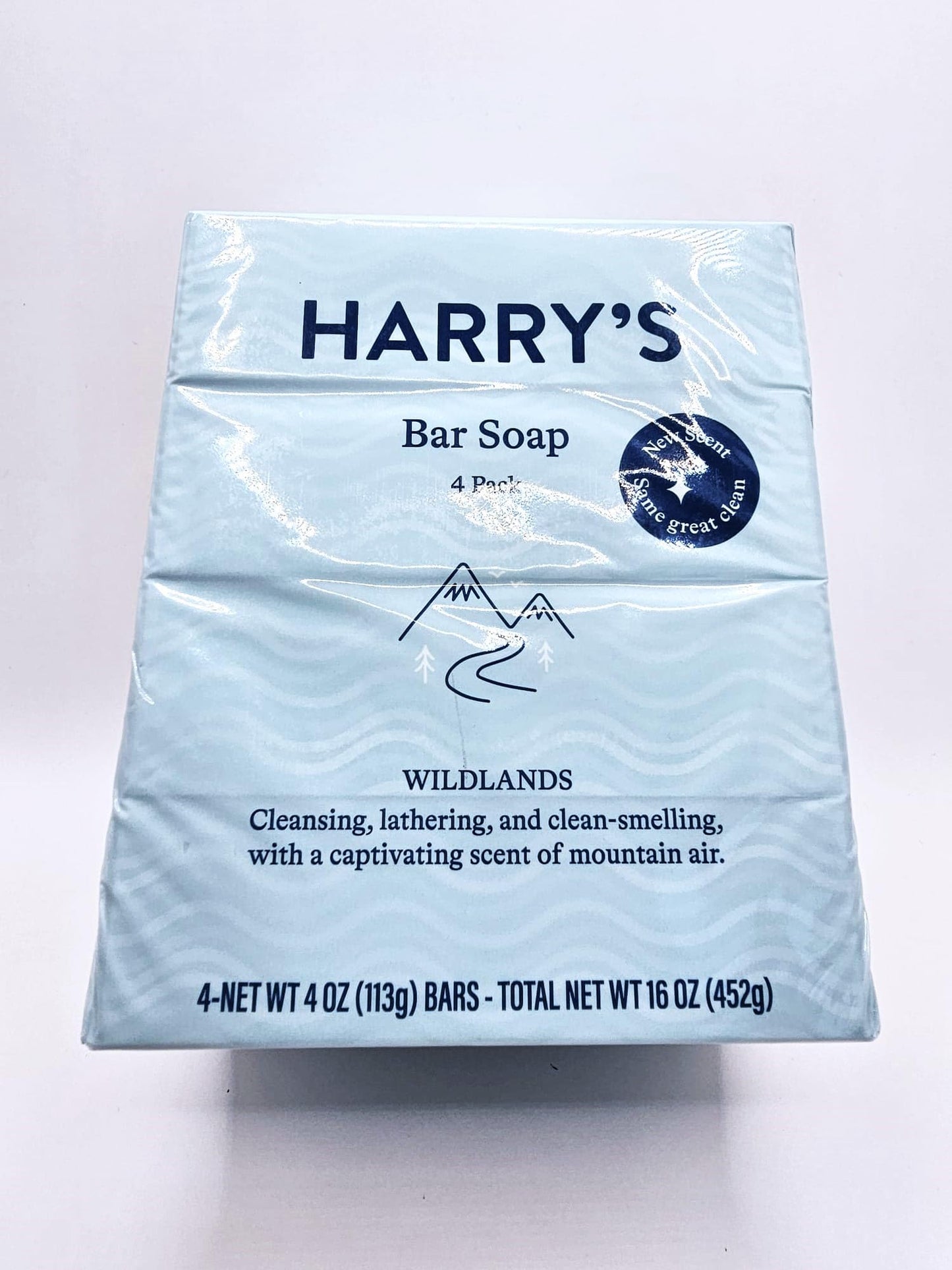 Harry's Wildlands Bar Soap, 4 Pack, 4 Oz Each, Blue