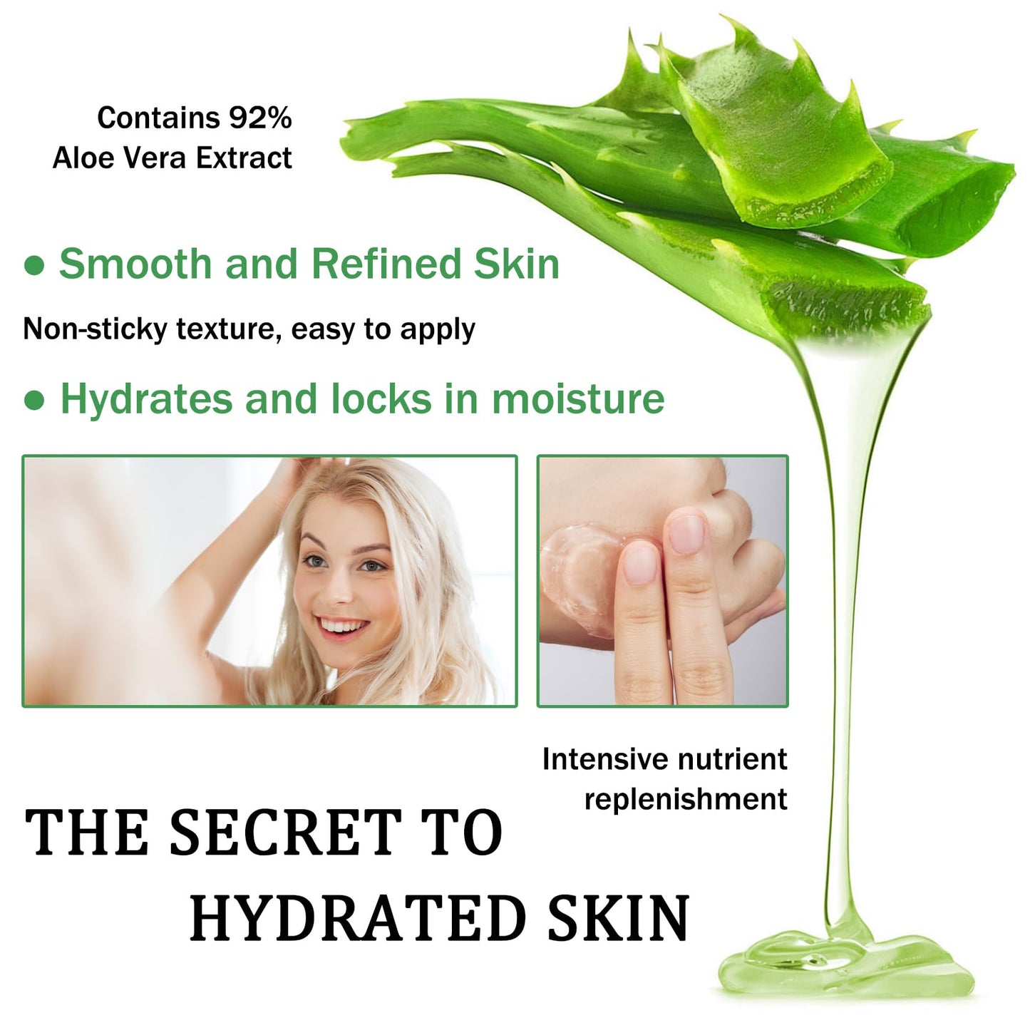 Aloe Vera Gel for Sunburn Relief,Hydrating Travel Size Aloe Vera Gel for Face,Moisturizing Sunburn Relief After Sun Lotion,Fast Absorbing,Non-Sticky Cooling After Sun Lotion Face Moisturizer (A)