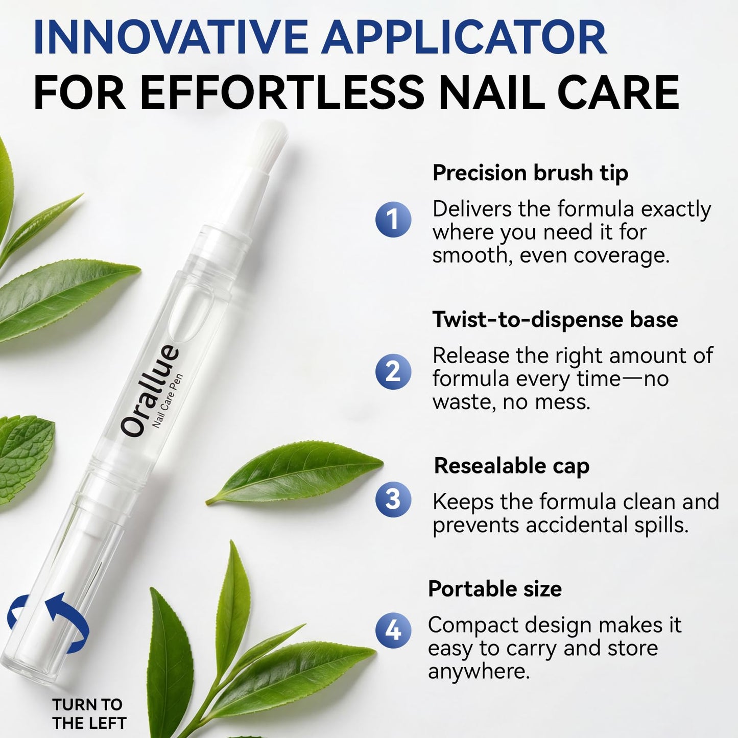 4PCS Nail Care Pen – Daily Nail & Cuticle Care for Improving the Look of Discolored Nails, 4 x 3ML