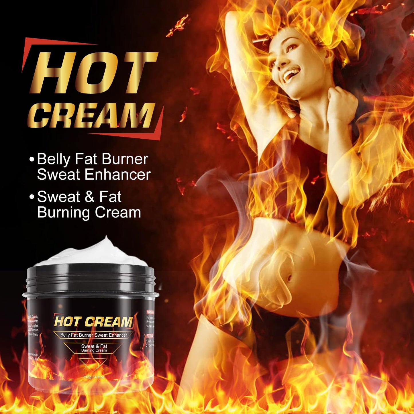 LTQXGT Sweat Cream for Belly Fat Burner for Women 2Pack – Hot Sweat Cream Workout Enhancer with Natural Ingredients – Cellulite & Fat Burning Cream for Thighs, Arms -Workout for Women & Men