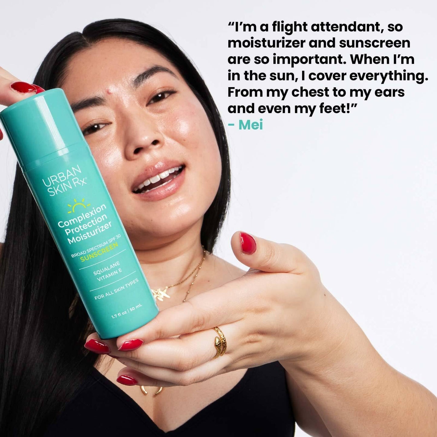 Urban Skin Rx® Complexion Protection Even Tone SPF30 Moisturizer, Sheer, Lightweight, Non-Pore Clogging Cream Hydrates & Provides Sun Protection, With Squalane, Hyaluronic Acid & Vitamin E, 1.7 Oz