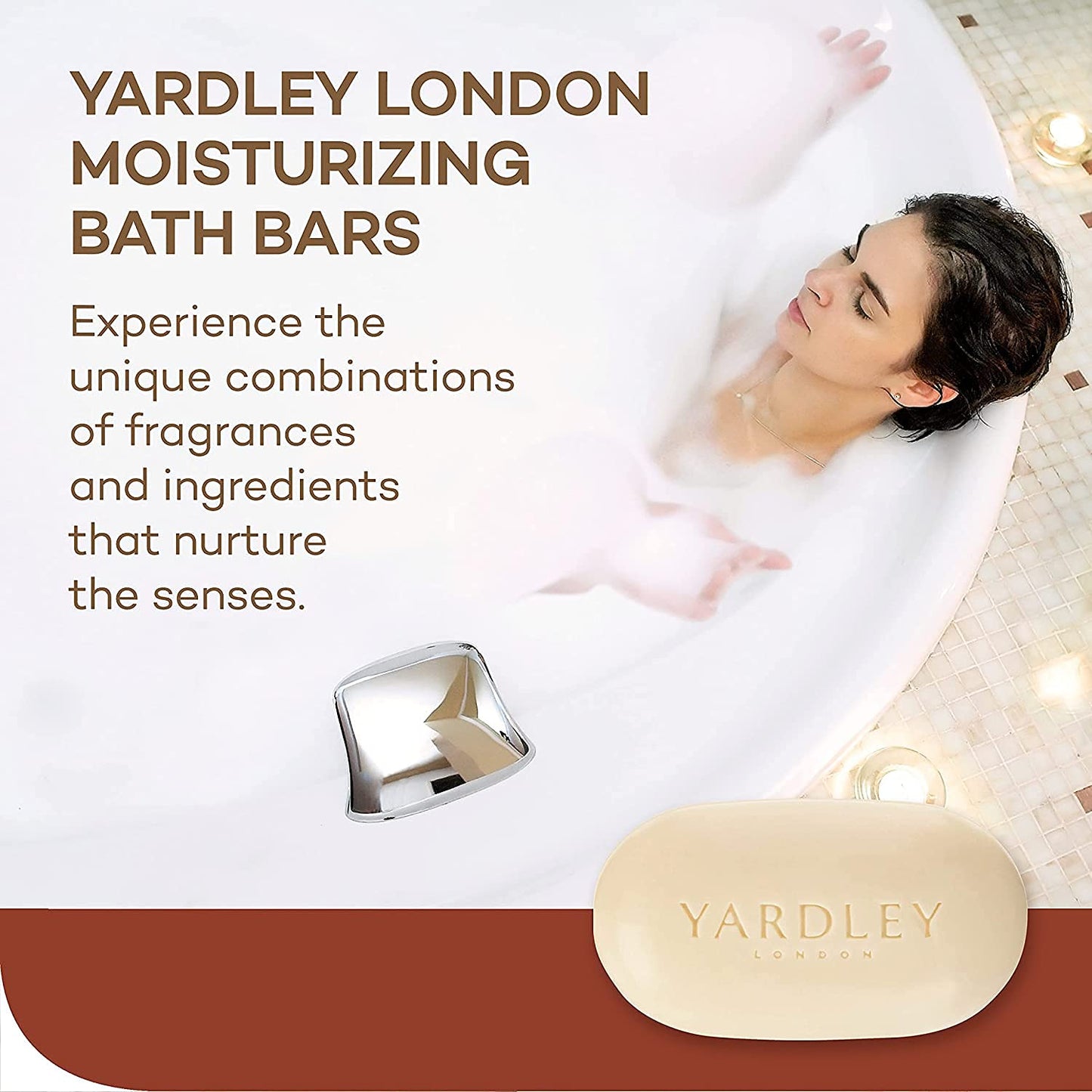Cocoa Butter Moisturizing Bath Bar - Yardley London, 4 oz (Pack of 12)