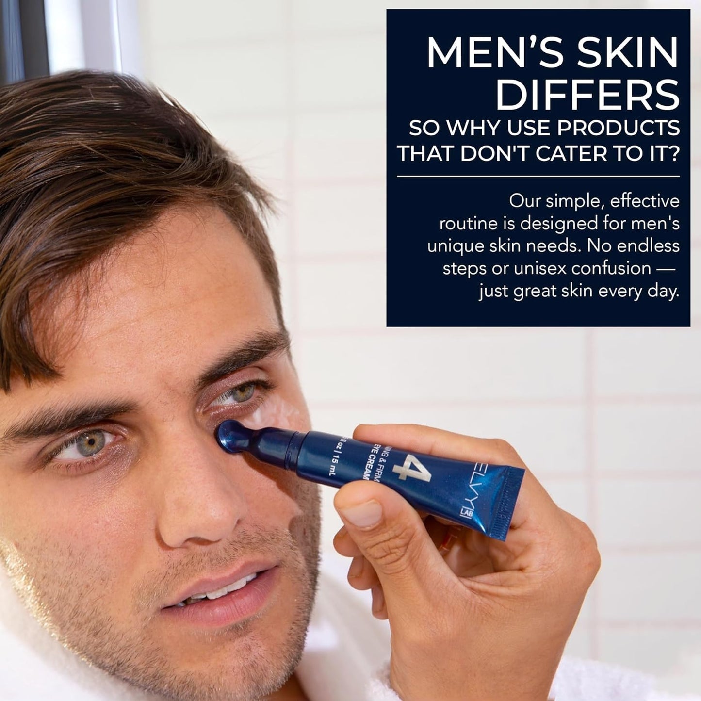 ELVY Lab Under Eye Cream For Men & Women | Targets Wrinkles, Puffiness & Eyebags | Dermatologist-Developed | Vegan & Cruelty-Free | Made In USA | Day and Night Use | All Skin Type