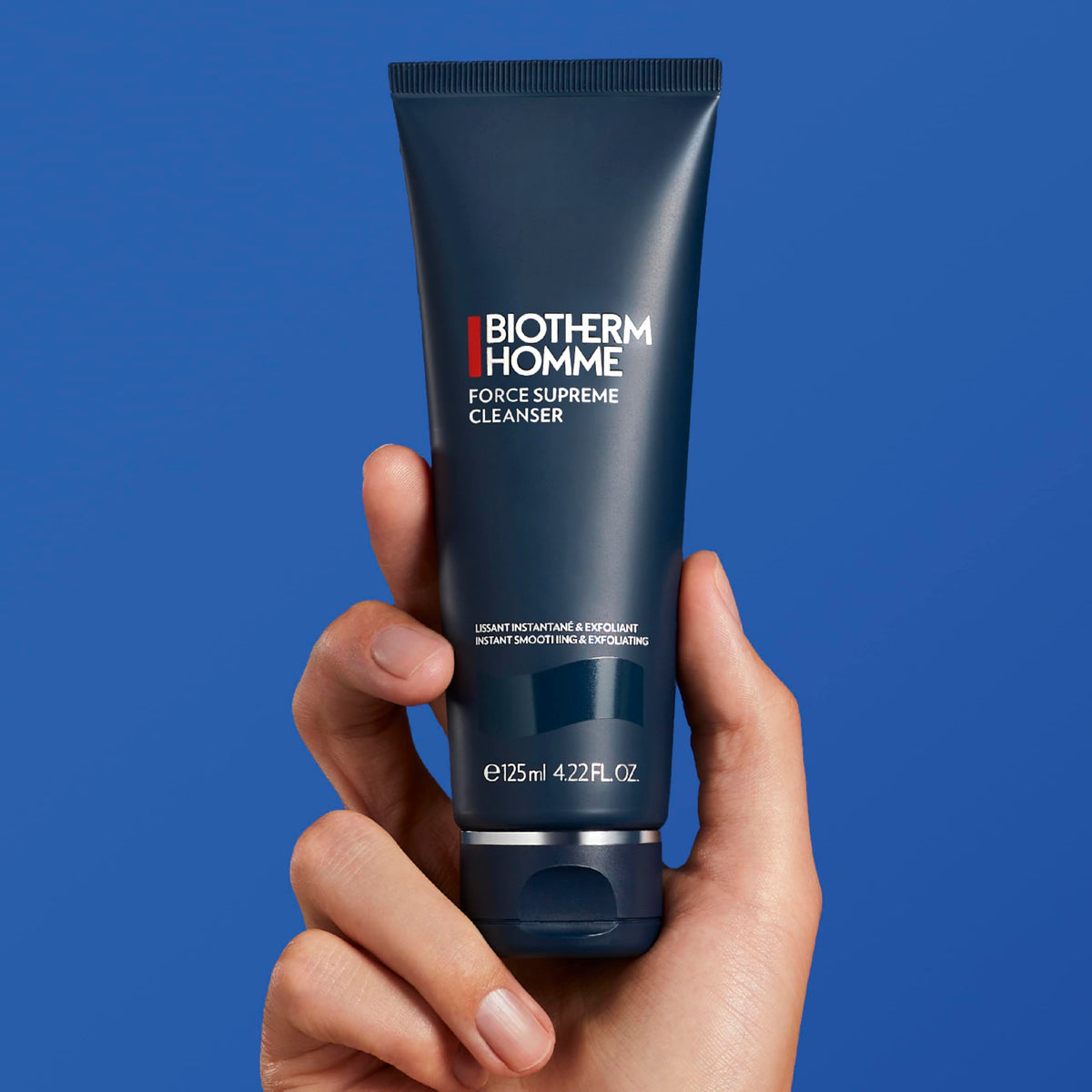 Biotherm Force Supreme Cleanser, Smoothing & Exfoliating Face Cleanser for Men with Blue Algae, Cedar Bud Extract & Exfoliating Micro-Particles, for Soft and Comfortable Skin, 4.2 Fl. Oz.