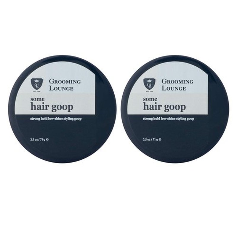 Grooming Lounge Some Hair Goop – Medium-Hold, Pliable, Low-Shine/Matte Styling Hair Paste for Men - Pliable for All-Day Touch Ups | No Parabens - Cruelty Free - 2.5 Oz (2-Pack)
