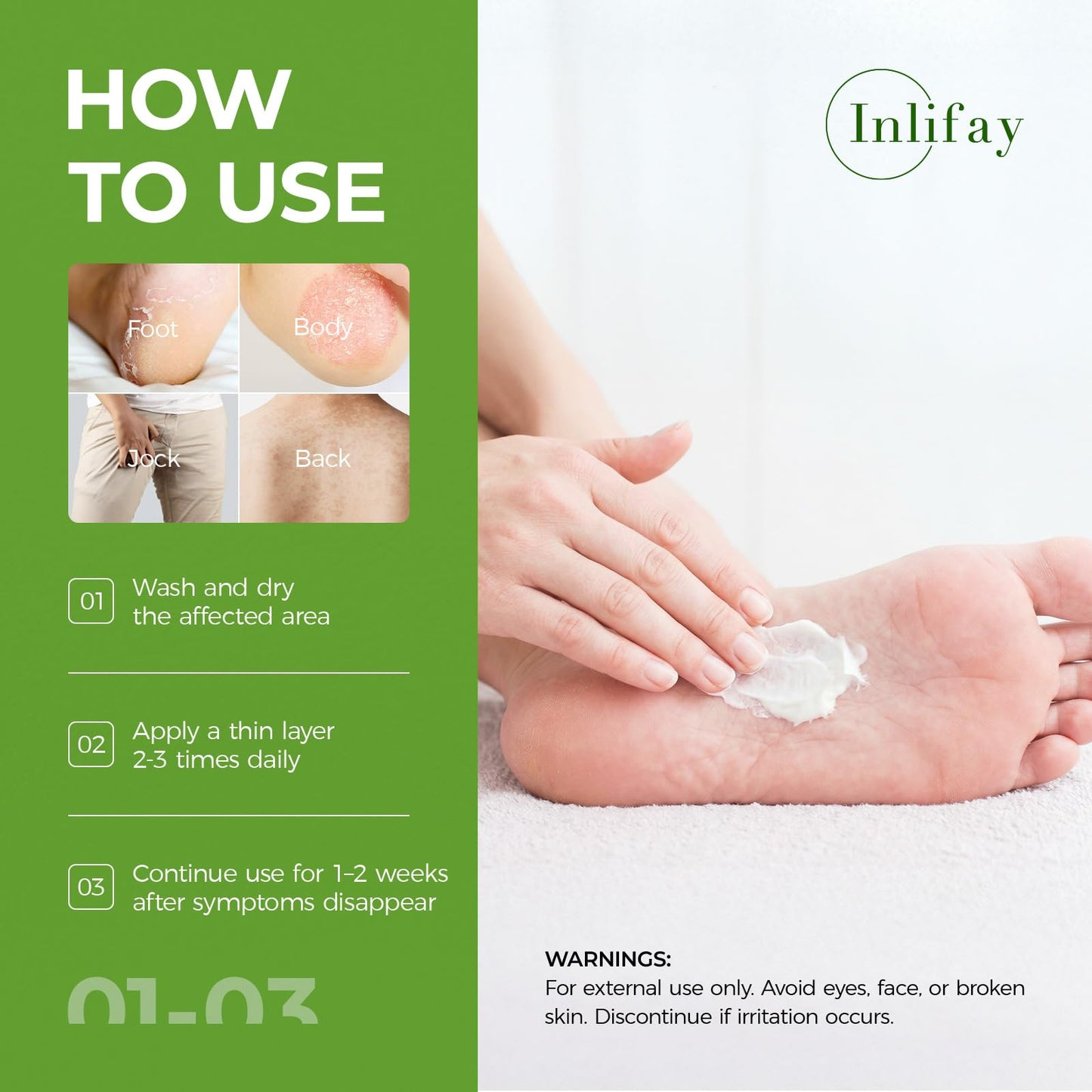 Inlifay Soap Bar for Athlete's Foot, Jock Itch & Ringworm,Body Wash for Men, Post-Workout Cleanser for Gym & Locker Room, 2-Pack