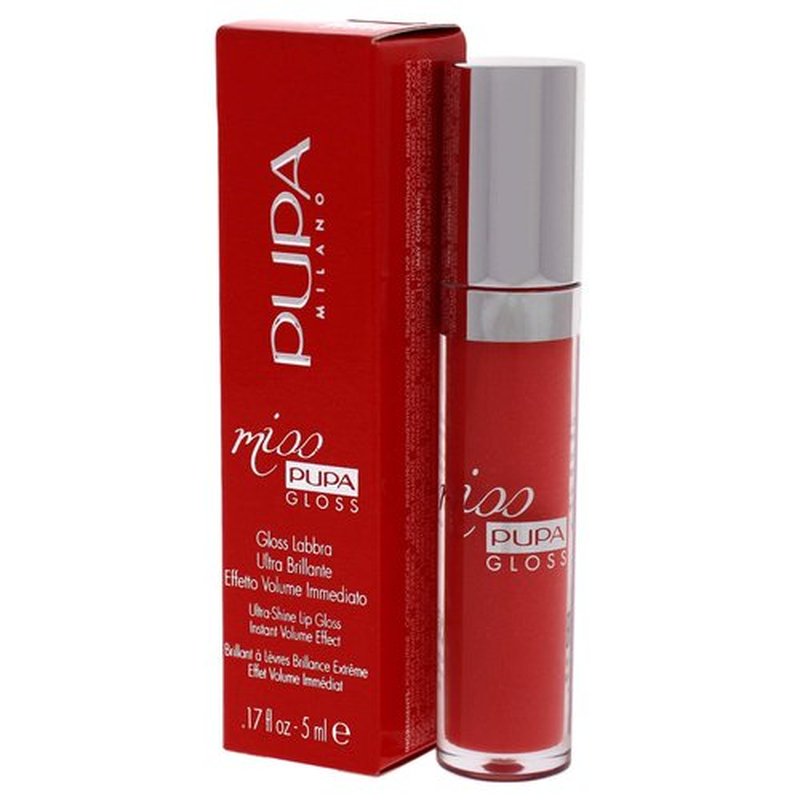 Pupa Milano Miss Milano Lip Gloss - Shiny, Smooth, Plump - Soft, Innovative Gel Texture - Glides Smoothly On Lips - For A Moisturizing And Volume Enhancing Effect - 203 Coral Emotion - 0.17 OZ