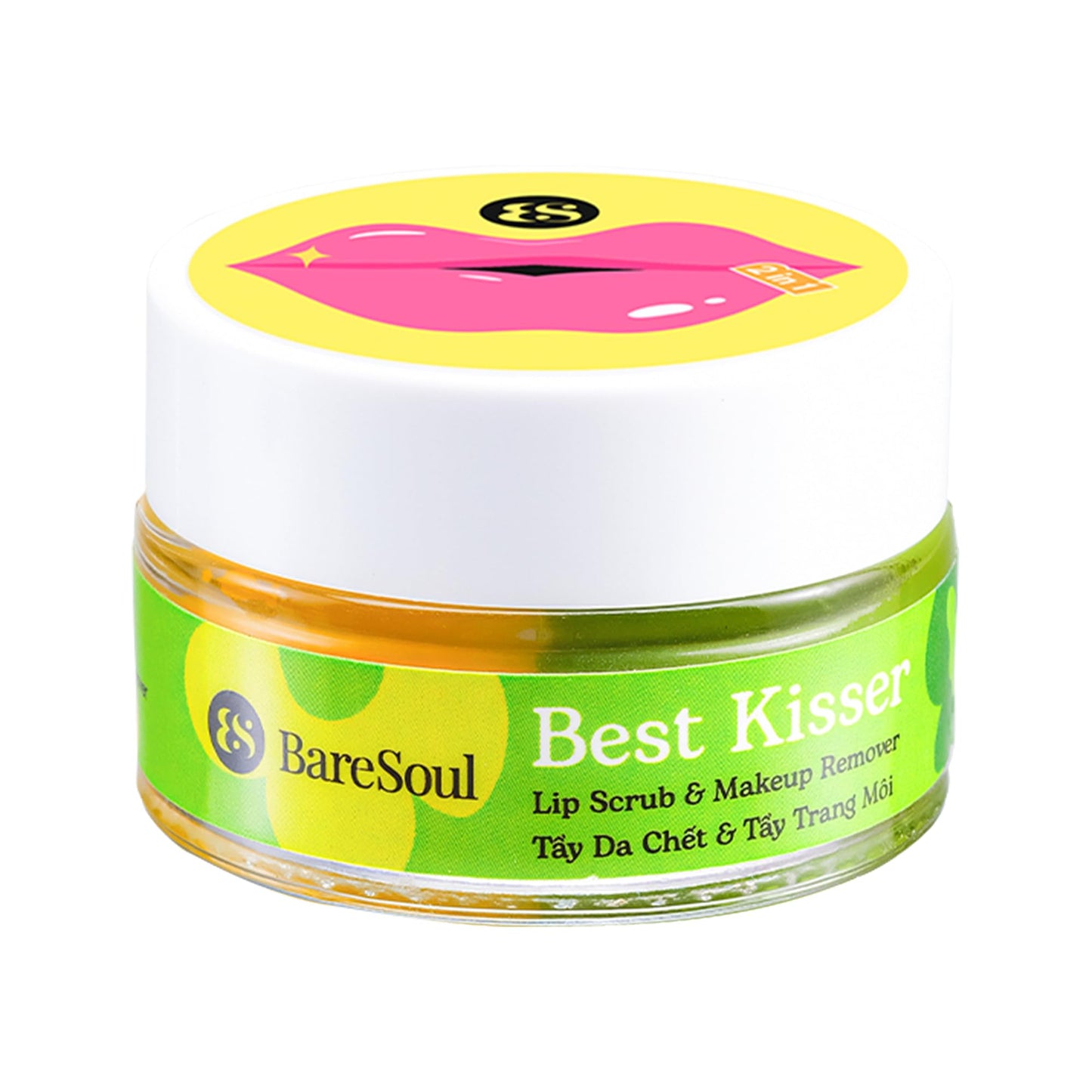 Best Kisser Lip Scrub & Makeup Remover 20g (0.71 Oz) - Organic Exfoliating Lip Scrub for Soft and Smooth Lips, Chapped Lips and Enhance Lip Care