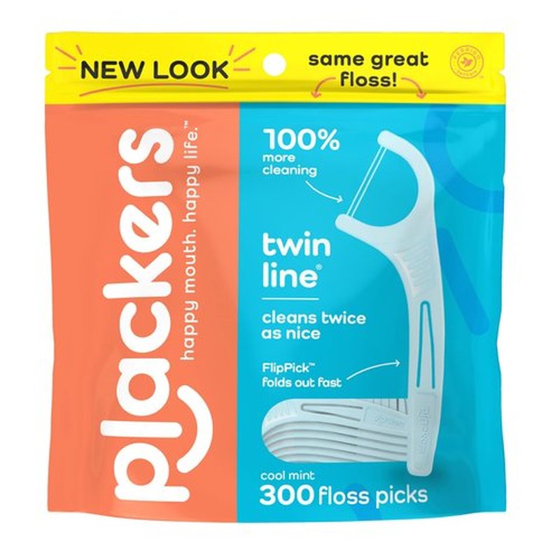 Plackers Kids Dual Gripz Floss Picks with Double Grip Handle, Wild Berry Flavor & Twin-Line Dental Flossers, Cool Mint Flavor, Dual Action Flossing System, Easy Storage