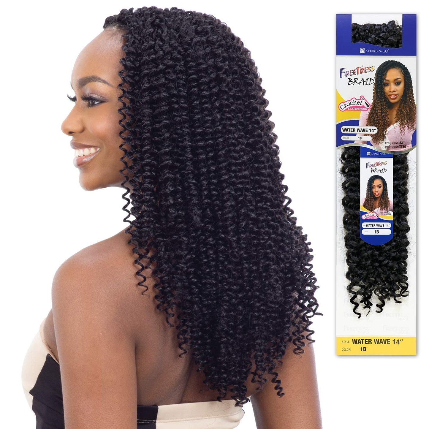 MULTI PACK DEALS! FreeTress Crochet Braids Water wave 14" (3-PACK, 350)