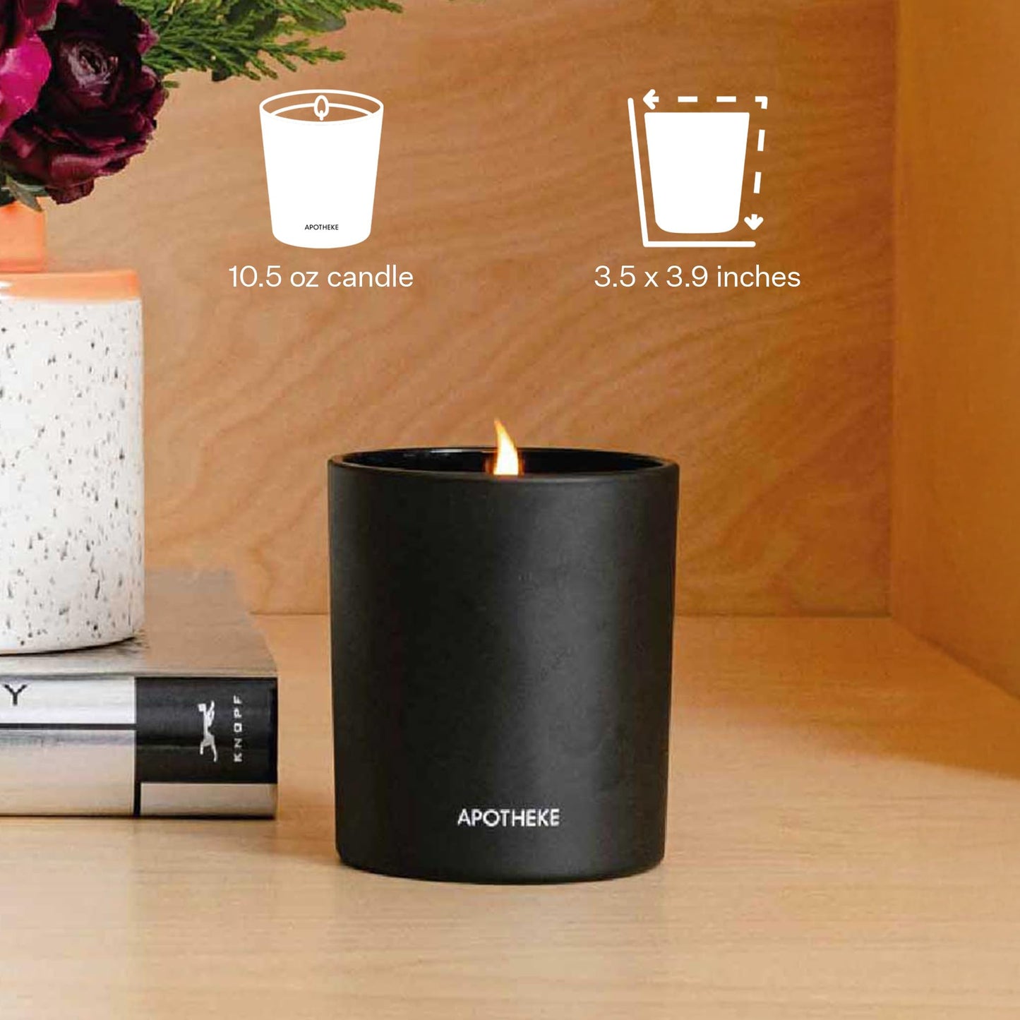 Apotheke Signature Scented Candles for Home, Kindling - 10.5 Oz
