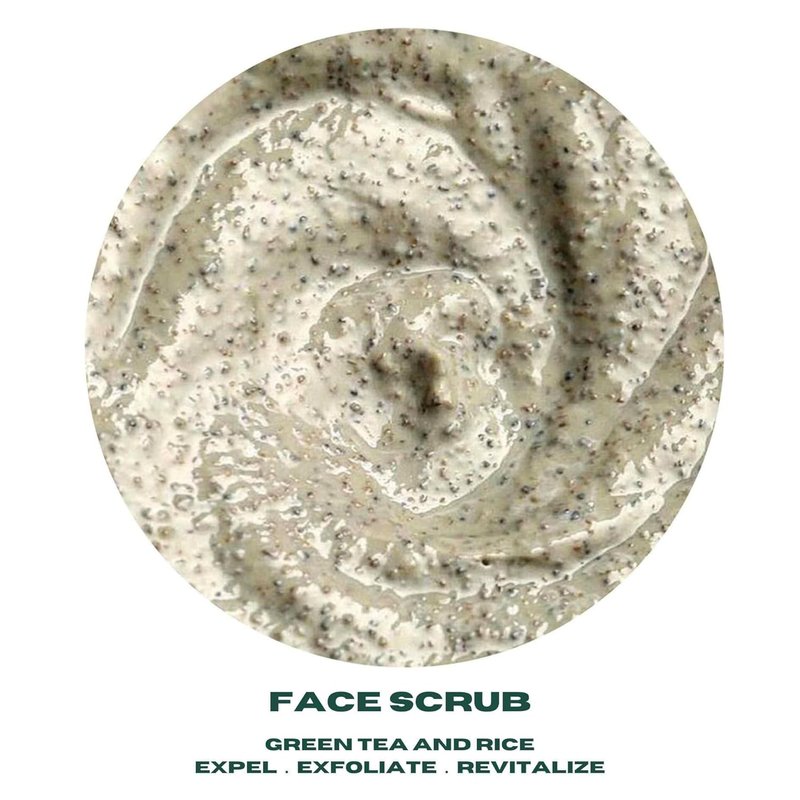 Urth Men's Exfoliating Face Scrub - Green Tea & Rice, Deep Cleansing | 4 oz, Smooths Skin, Minimizes Blackheads