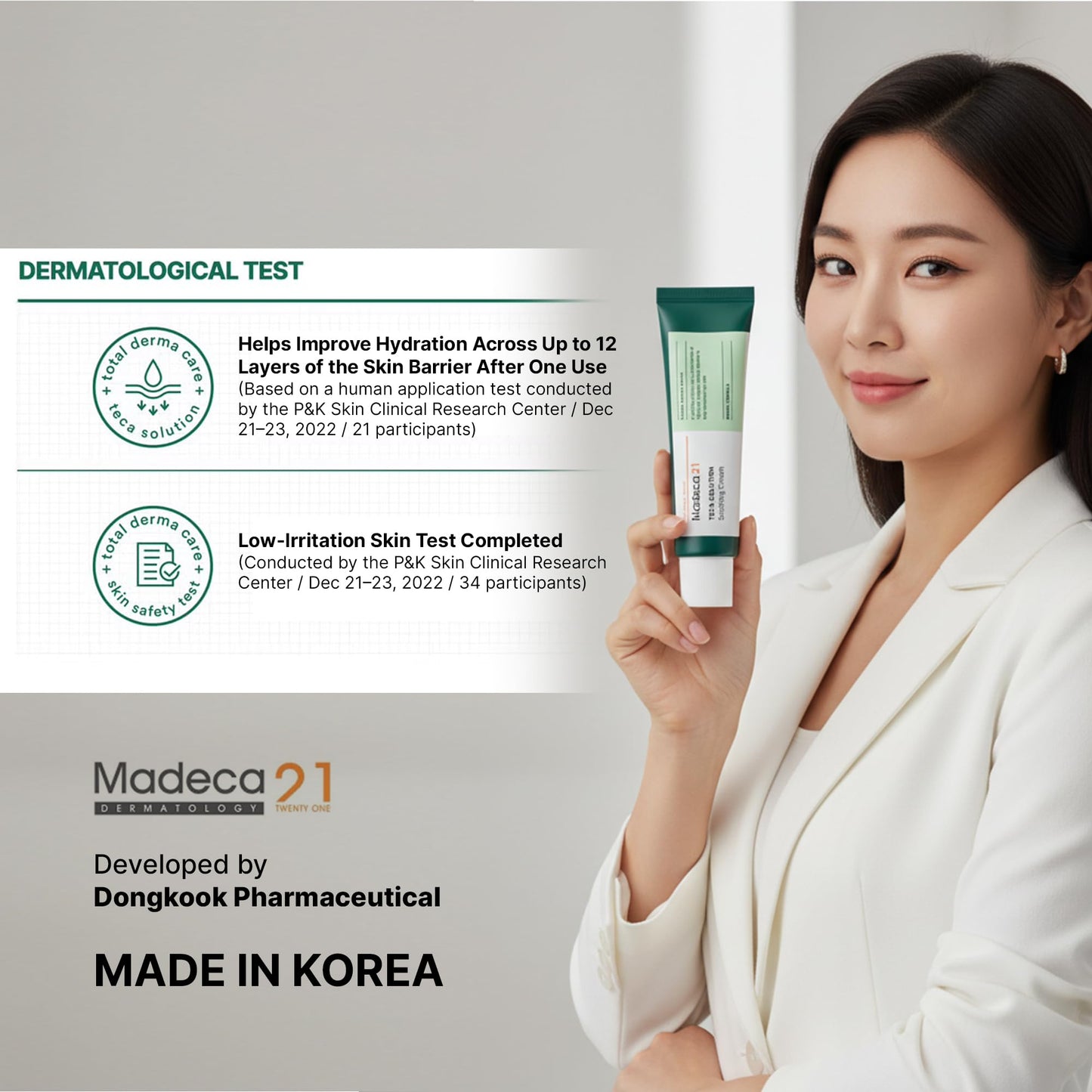 TECA Madecassoside Centella Asiatica Cream (1.69fl oz) –Korean Skin Care Cica Soothing Moisturizer for Sensitive Skin, Redness Relief & Barrier Repair, Lightweight Daily Hydrating Face Cream (2 Pack)