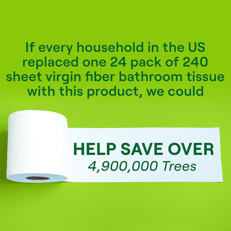 Seventh Generation Toilet Paper - 100% Recycled 2-Ply Bath Tissue | Extra Soft, Chlorine-Free, 12 Rolls