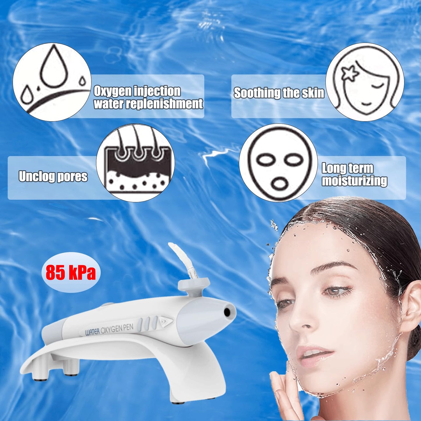 Elitzia Oxygen Facial Machine Skin Care Oxygen Spray For Face Anti Aging Moisturizing Machine Micro-Nano Mist Sprayer Spa Professional Handheld Women Estheticians Salon Home Use ETP200B