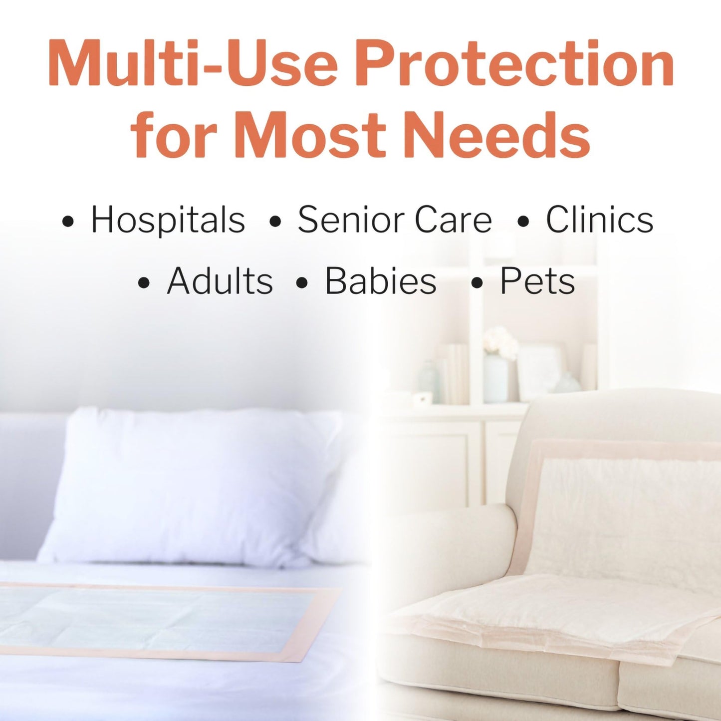 McKesson Underpads Disposable Bed Pads 30" x 36" [100 Count], Heavy Absorbency, Ultra Incontinence Chux Pads for Adults, Elderly, and Baby, Pee Pads
