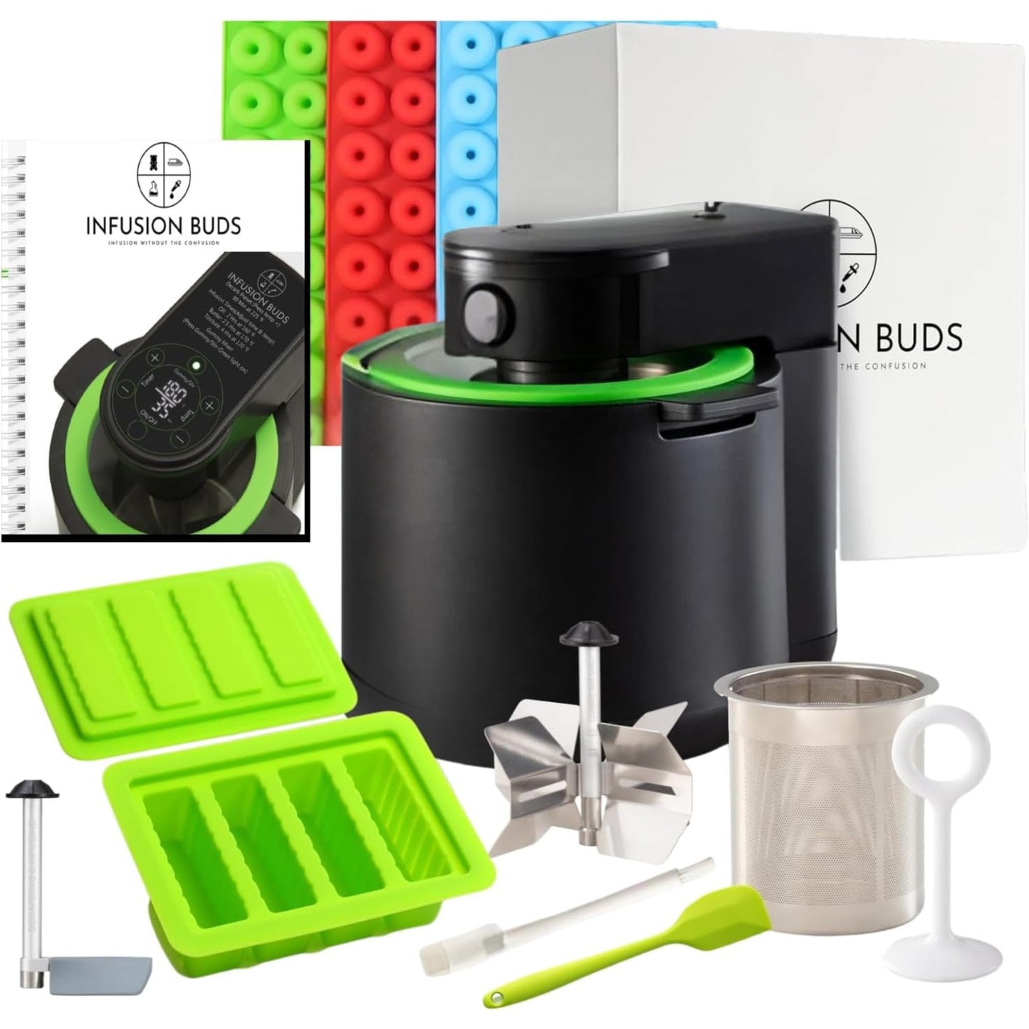 3-In-1 Magical Infuser Machine, Herb Decarboxylator & Gummy Maker. Butter maker Machine for creating Infused Butter, Gummies, Herbal Oil & More. Recipe Book & All Accessories