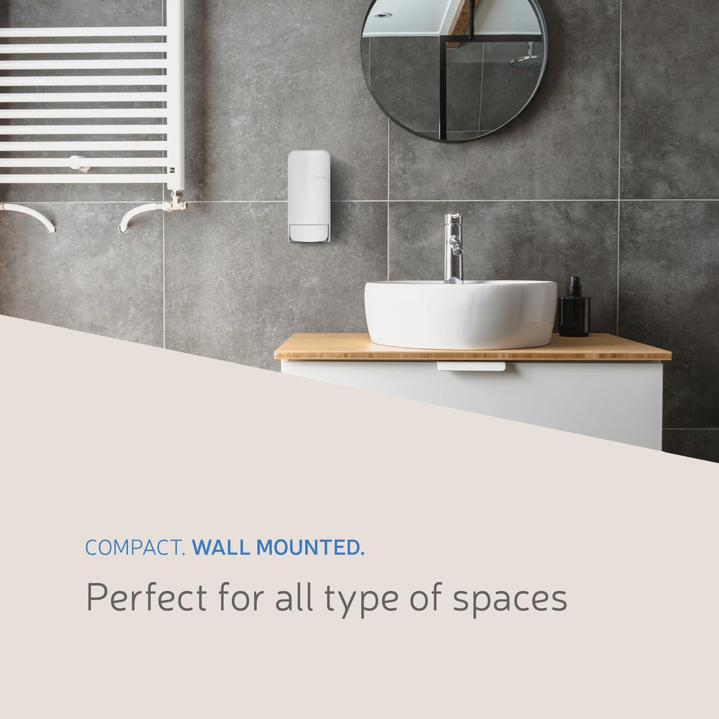 EZPULL Eversoft Wall-Mounted Manual Bag-in-Box Lotion Soap Dispenser, 800mL Lotion Hand Soap Sold Separately, White 1550-EZ