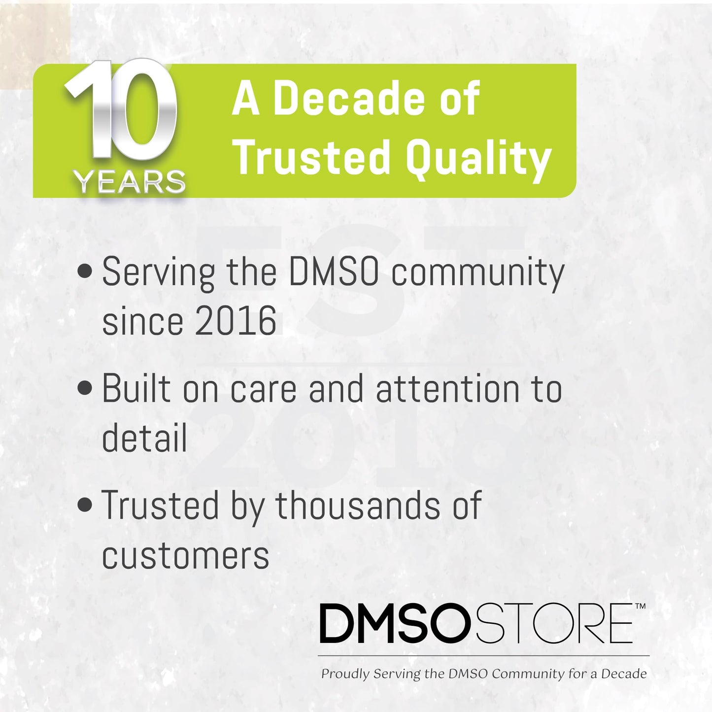 DMSO Liquid Pharmaceutial Grade 4 oz. (Dimethyl Sulfoxide) 99.995% Purity, Low Odor, Non-Diluted, Glass Bottle with Dropper