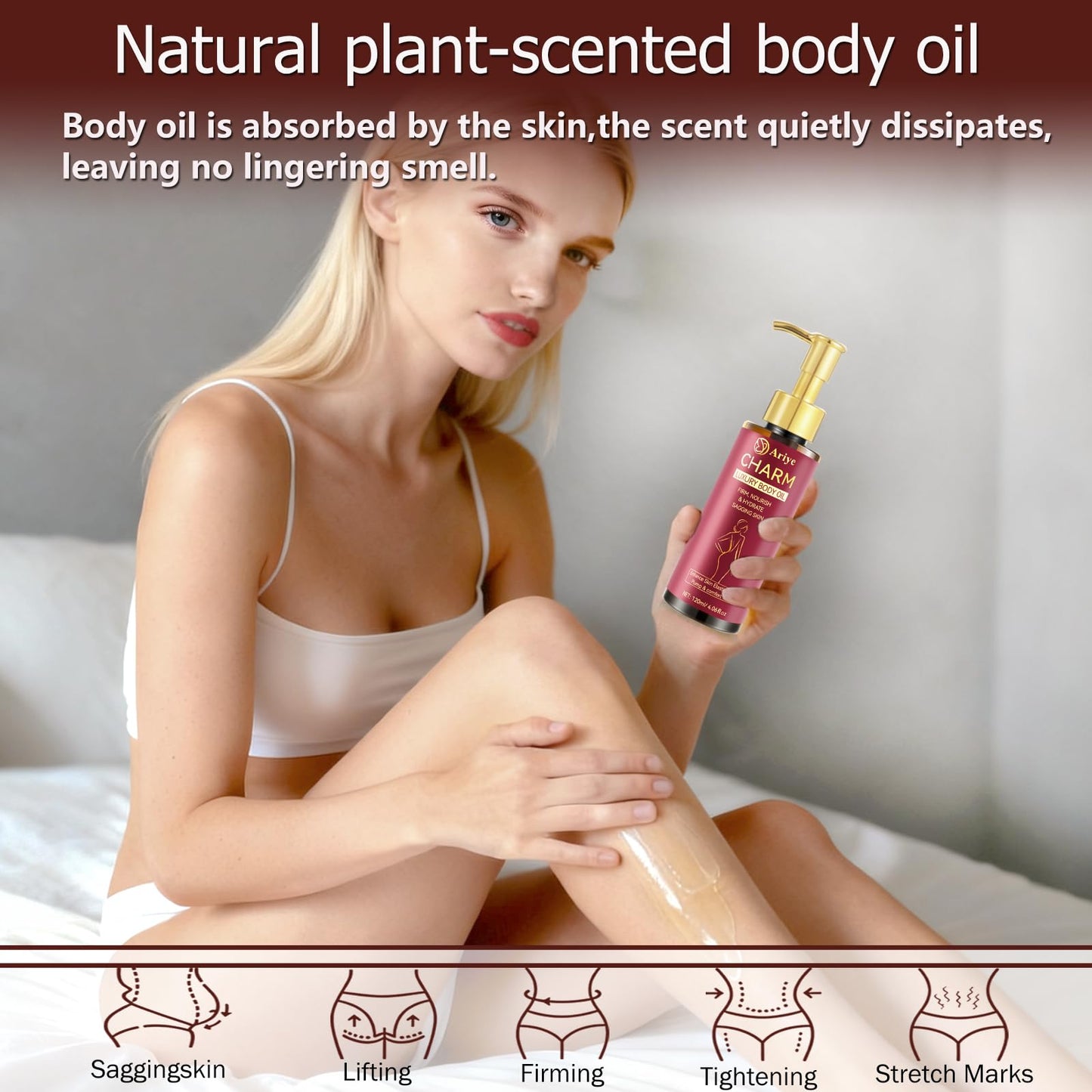 Body Firming Oil Glow-Remedy body oil for women,Body Oil After Shower Tightening&Hydrating Treatment for Arms,Legs,Stomach&Body,Natural Firming Oil for Dry Skin,Non-Greasy Body Serum-(4.06 Oz) 2pack