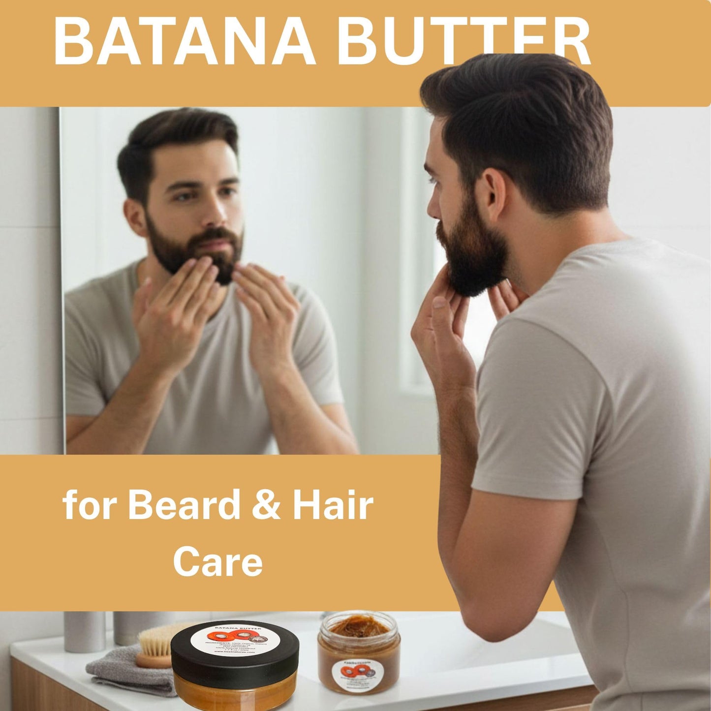 Best Nature's Cosmetics Raw Batana Butter – 100% Pure Organic Unrefined Hair & Scalp Butter for Thick, Natural, Curly Hair – Raw Scalp Mask for Women & Men - 5 fl oz / 150 ml