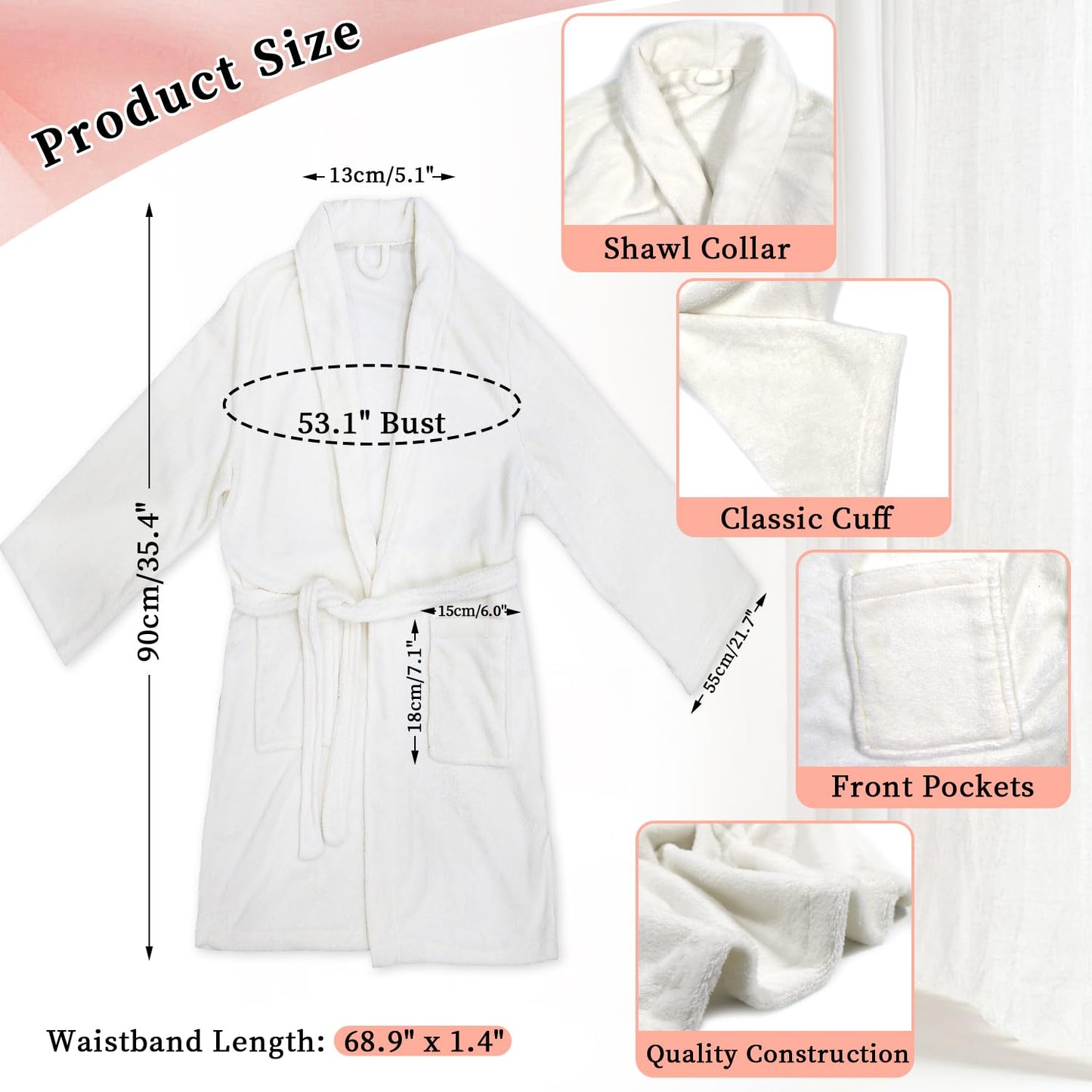 my novel things Birthday Gifts For Women, Bathrobe Set With Silky Sleep Mask, Spa Robe and Slippers set, Scented Candle Self Care 7 Pack Get Well Self-Care Gifts for Christmas Thanksgiven Day Red